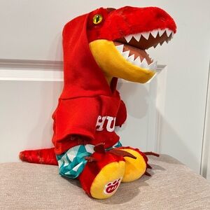 Build a bear Red Raptor Dinosaur Plush Toy with Hoodie & pants